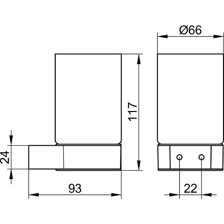 Стакан Keuco Plan 14950079000 нержавеющая сталь