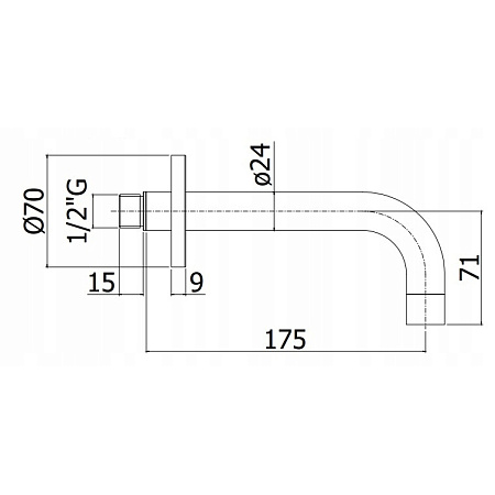 Излив Paffoni Light ZBOC081CR для ванны с душем, хром