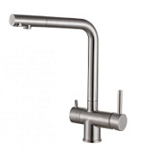 Смеситель Zorg Inox SZR-7039 для кухонной мойки, сталь