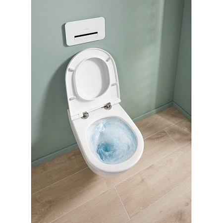 Унитаз подвесной Villeroy & Boch Subway 3.0 4670T901 безободковый, с микролифтом, alpin
