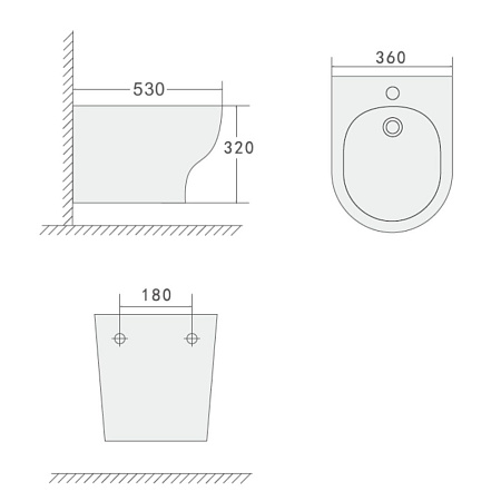 Биде подвесное Boheme Fiore 978-BIDET-MW белый матовый