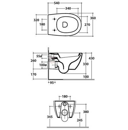 Унитаз подвесной  Globo 4all  MDS02.BI