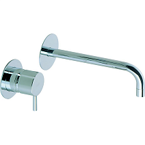 Смеситель Cisal Less New LN00551721 для раковины, на 2 отверстия, хром