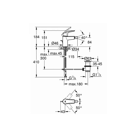 Смеситель Grohe Eurosmart Cosmopolitan 32929003 для биде