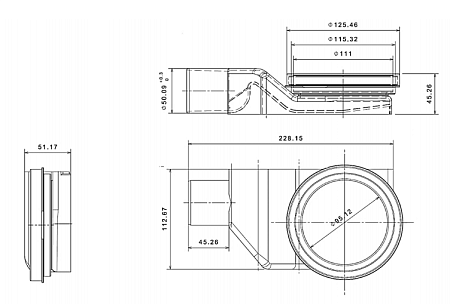 Душевой лоток Pestan Confluo Wall 13100061 позолота