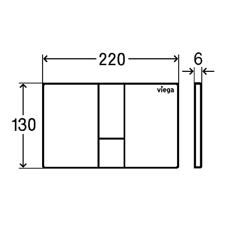 Кнопка смыва Viega Visign for Style 24 773267 хром