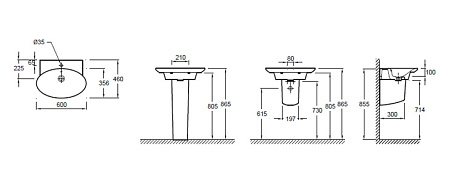 Мебель для ванной Jacob Delafon Presquile 60 см, 2 ящик, белый