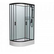 Душевая кабина Frank F412/1R Black 120*80 без крыши, черный Душевая кабина Frank F412/1R Black 120*80 без крыши, черный