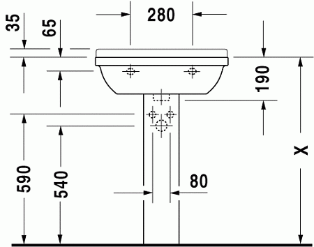 Раковина Duravit Starck 3 0300600000  60