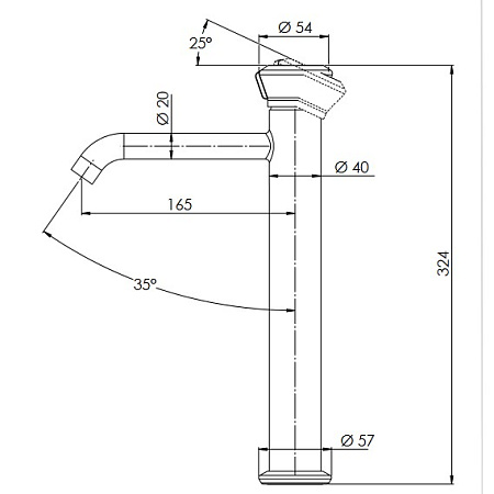 Смеситель Remer Element ET11LXLNO для раковины, чёрный матовый