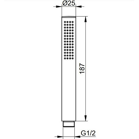 Душевая лейка Keuco 56080130100 хром черный шлифованный