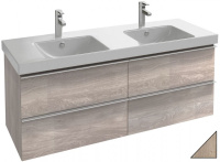 Тумба с раковиной Jacob Delafon Odeon Up 140 см квебекский дуб, 4 ящика