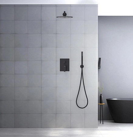 Душевой комплект Aquatek Оберон AQ1272MB черный матовый
