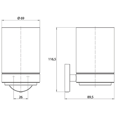 Стакан Emco Round 4320 001 00 хром