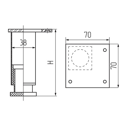 Ножки для тумбы Aquaton 1A280803SD000 универсальные, хром матовый