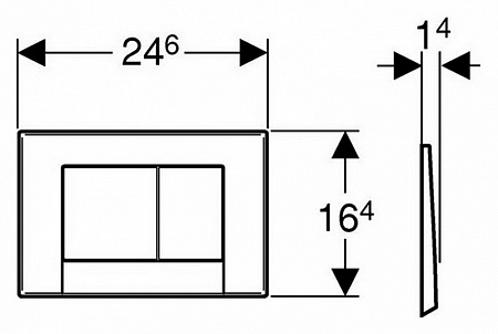 Кнопка смыва Geberit Bolero 115.777.CG.1 manhattan