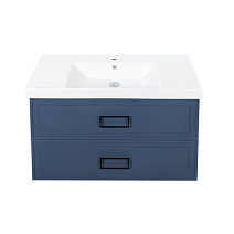 Тумба под раковину La Fenice Cubo TWIN FNC-01-CUB-BG-100-2 два ящика, Blu Grigio синий матовый