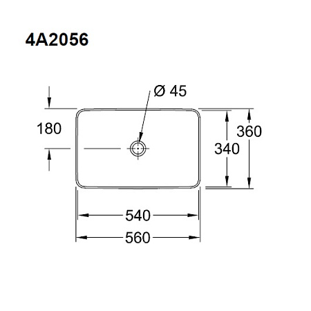 Раковина Villeroy & Boch Collaro 4A2056R1 56х36 белый альпин CeramicPlus