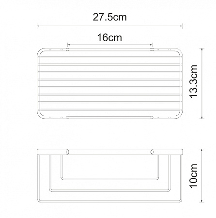 Полка WasserKRAFT K-71122 хром