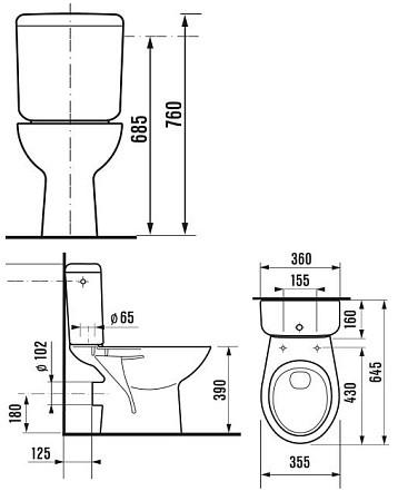 Унитаз-компакт Jika Zeta 8253960002429