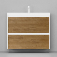 Тумба с раковиной Velvex Klaufs 90 белый/дерево