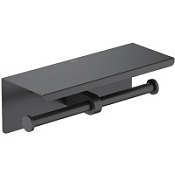 Держатель туалетной бумаги Aquatek Оберон AQ4909MB двойной, черный матовый