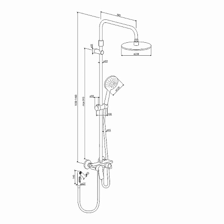 Душевая стойка Damixa Jupiter 977770000 хром