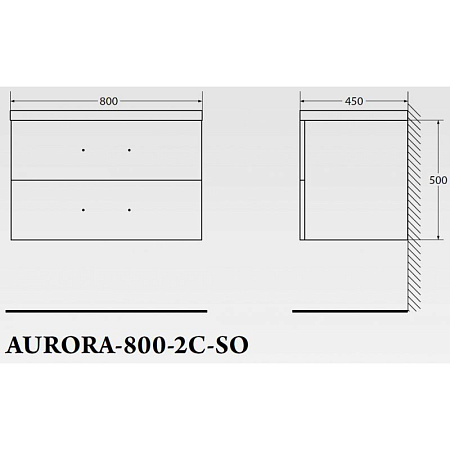Тумба с раковиной BelBagno Aurora AURORA-800-2C-SO-CP 80 cemento pallido