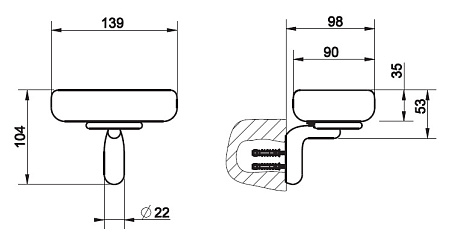 Мыльница Gessi Goccia 38001.031 белая