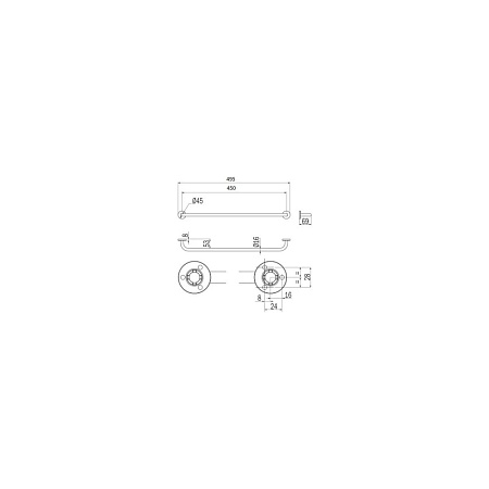 Полотенцедержатель Inda One A2490BWM 45 см, белый матовый