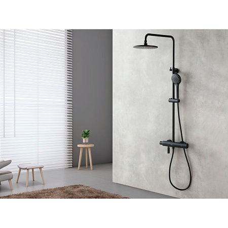 Душевая стойка Lemark Bronx LM3772BL черный 