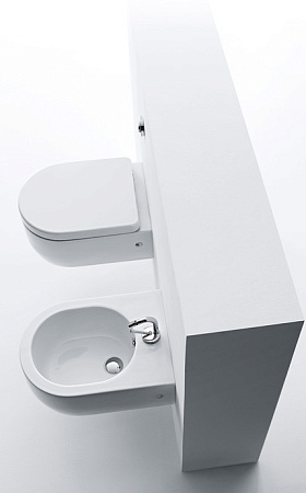 Биде подвесное Kerasan Flo 312501*1 с 1 отверстием под смеситель