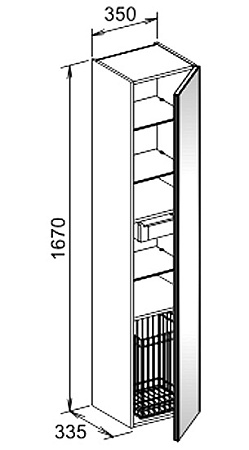 Шкаф-пенал Keuco Royal Reflex R белый 