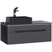 Тумба под раковину Jorno Shine Shi.01.100/P/A 100 подвесная, антрацит
