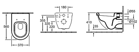 Унитаз подвесной Villeroy & Boch Subway 66001001 альпийский белый