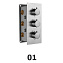 Термосмеситель встраиваемый RGW Shower Panels 21140541-11 хром