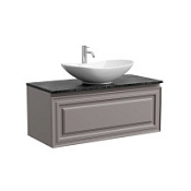 Тумба c раковиной и столешницей Sancos Very 100 VR100SM+TT100A1X Doha Soft/Black Sky