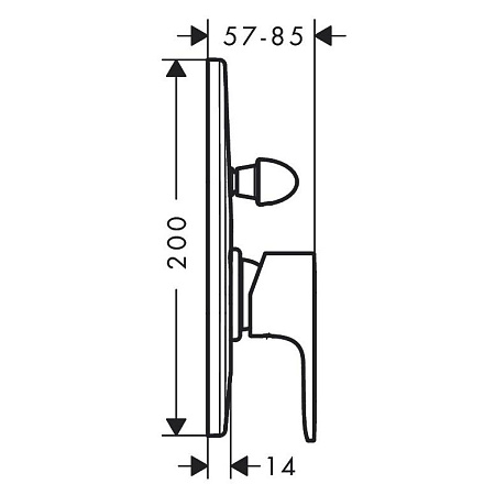 Смеситель Hansgrohe Rebris S 72449000 для душа, хром