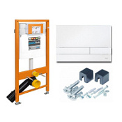 Система инсталляции Jomo Tech 174-91100900-00 с клавишей, для унитазов, белый