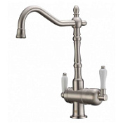 Смеситель Zorg Sanitary ZR 326 YF NICKEL для кухонной мойки, никель