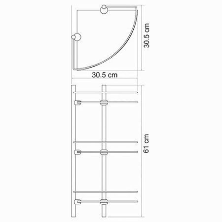 Полка WasserKRAFT Exter K-3533 стеклянная, светлая бронза