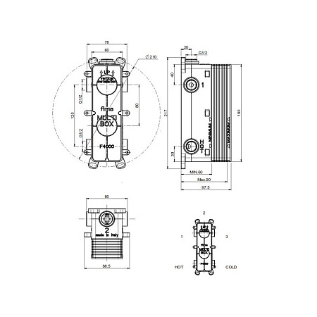 Cкрытая монтажная часть Fima Carlo Frattini FimaBox F4000 для смесителя