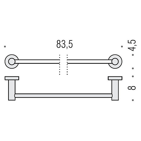 Полотенцедержатель Colombo Plus W4912.NM 83,5 черный матовый