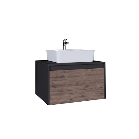 Тумба с раковиной Grossman Смарт 107009 70 подвесная, велингтон/графит