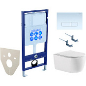 Комплект Aquatek SET AQUATEK ЕВРОПА cmp013 подвесной унитаз + инсталляция  + кнопка + сидение