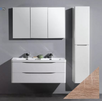 Мебель для ванной  BelBagno Ancona-N 120 rovere bianco подвесная для раковины с двумя чашами
