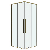 Душевой уголок Grossman Galaxy 300.K33.01.8080.32.00 78-79x78-79x195 прозрачное/золото сатин