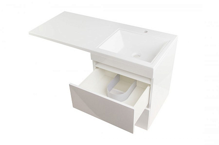 Мебель для ванной подвесная El Fante Даллас 110 R 2 ящика, пленка, белый