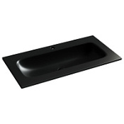 Раковина накладная Ceramicanova Grace CN7019MB 91x45,7x13,7 с отв. под смесит., черный матовый