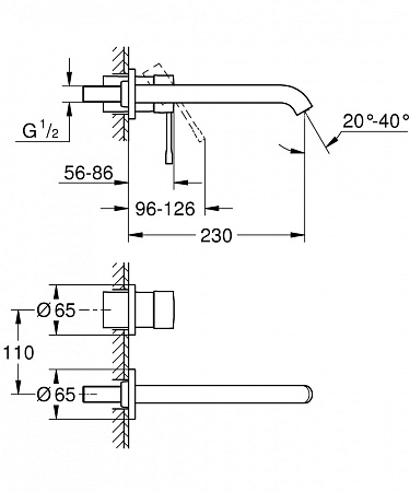 Смеситель для раковины GROHE Essence 19967GN1 холодный рассвет матовый